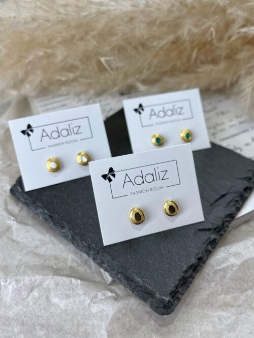 Dalida gold stud earrings (3)
