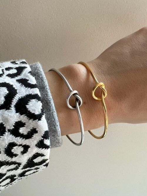 Knot silver & gold bracelet