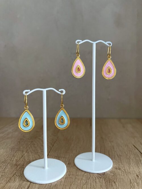 Edith baby pink & blue earrings (1)