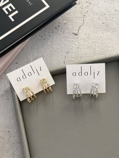 Melissa τριπλά κρικάκια ατσάλι