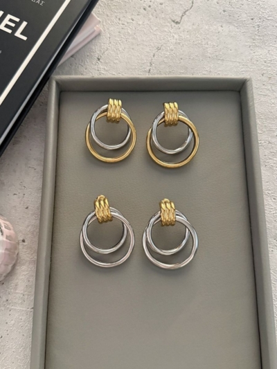 Konnie δίχρωμα σκουλαρίκα ατσάλι