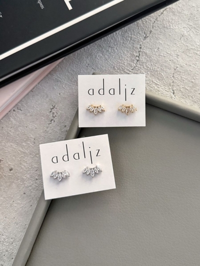 Crown καρφωτά σκουλαρίκια ατσάλι