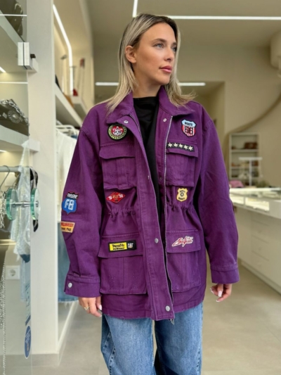 Stonewash purple jacket