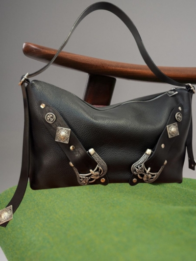 Black raven δερμάτινη τσάντα