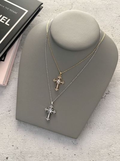 Eternal cross κολιέ ατσάλι