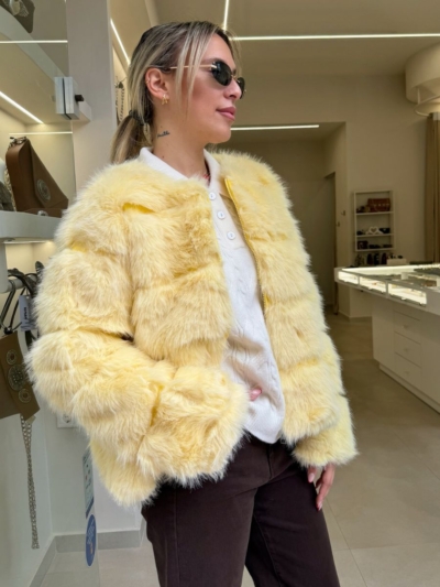 Butter yellow οικολογική γούνα