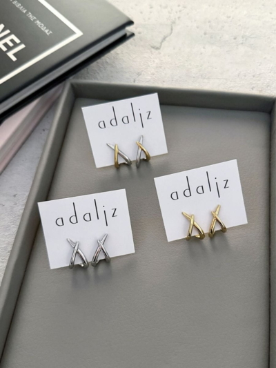 Crossline σκουλαρίκια ατσάλι