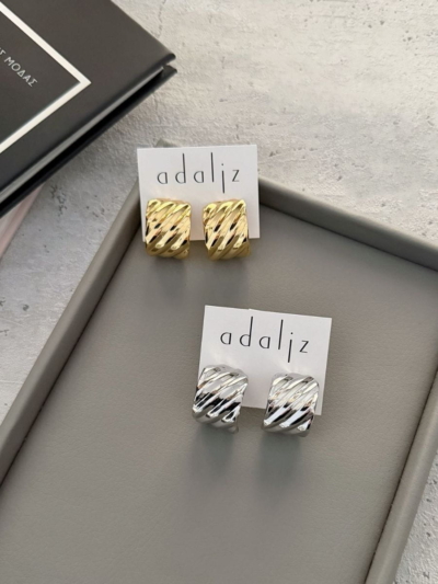 Glossy σκουλαρίκια ατσάλι