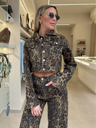 Savanna cropped denim jacket