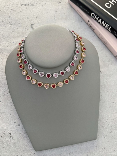 Amora heart ριβιέρα κολιέ ατσάλι