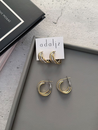 Keisi δίχρωμοι κρίκοι ατσάλι