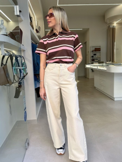 Noemi wide leg παντελόνι